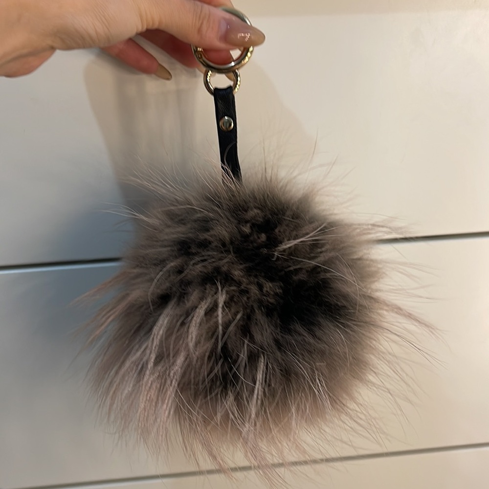 fox fur keychain